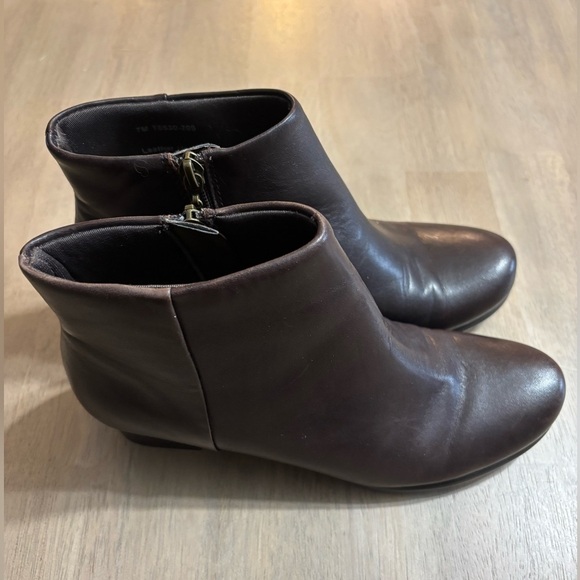 Trotters soft Leather women’s ankle boots, zippered, dark brown #M - Picture 4 of 7